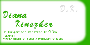 diana kinszker business card